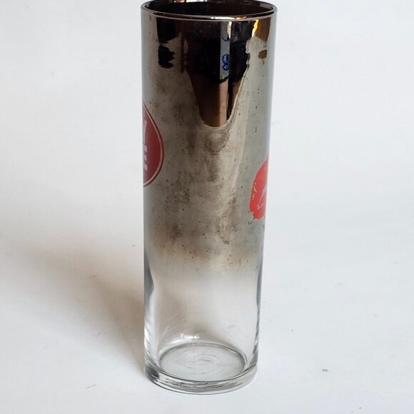 MGM Grand CRAZY HORSE PARIS High Ball Glass Sexy Smoky Chrome Kiss Mark - Picture 5 of 6